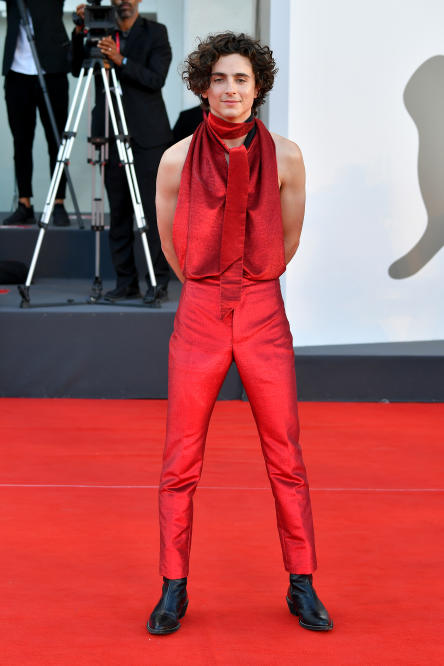 Timothée Chalamet Went Backless On The Venice Red Carpet - Grazia
