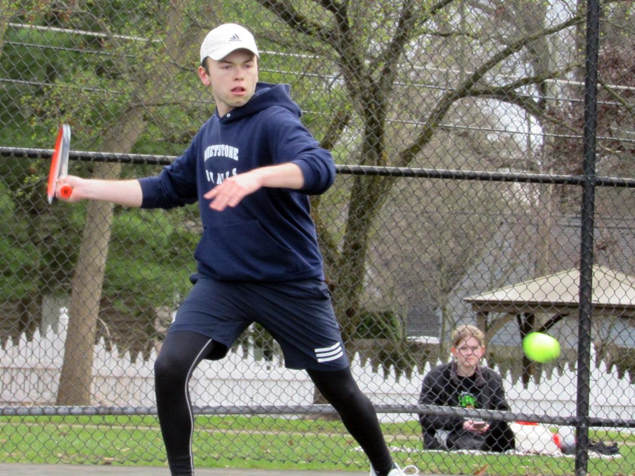 Senior Beaux Baldwin played first singles for the Whetstone boys tennis team the last two seasons. This spring, the Braves captured their fourth consecutive City League championship.