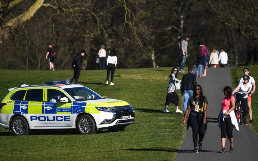 Police patrol south London's Greenwich Park earlier this year - Peter Summers/Getty