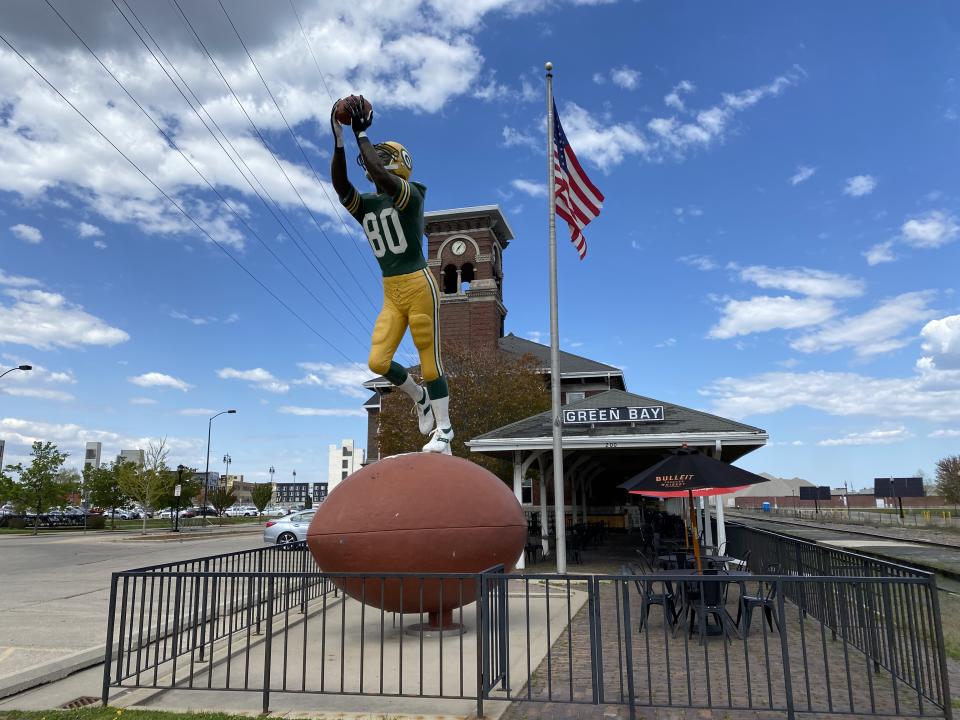 When train travelers arrive in Green Bay, they immediately know they are in Packer land. (Yahoo Sports)