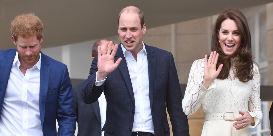 Kate Middleton, Prince William, and Prince Harry Hosted a Tea Party at Buckingham Palace