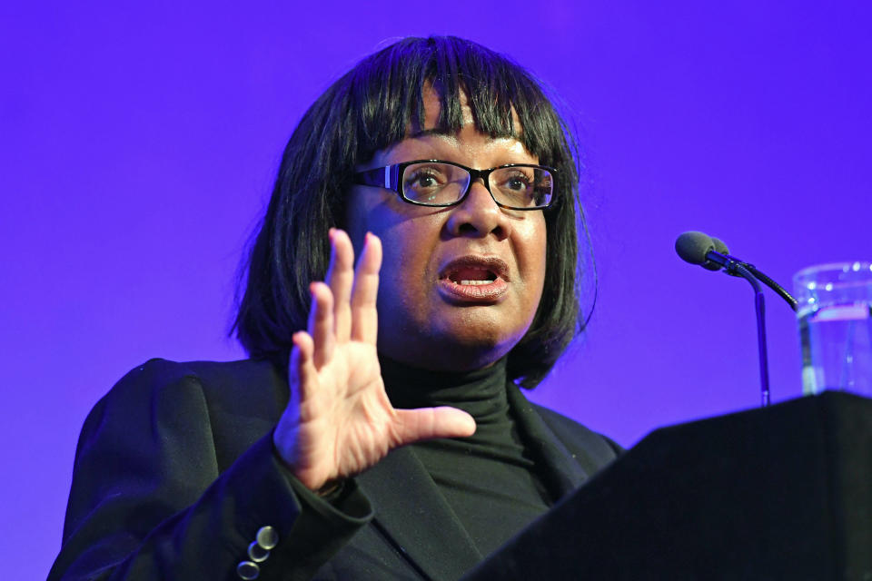 File photo dated 01/11/18 of shadow home secretary Diane Abbott, who has said social media companies are "shirking their responsibilities" to remove abusive content after racist tweets targeting footballers were found on the site up to five years after being posted.