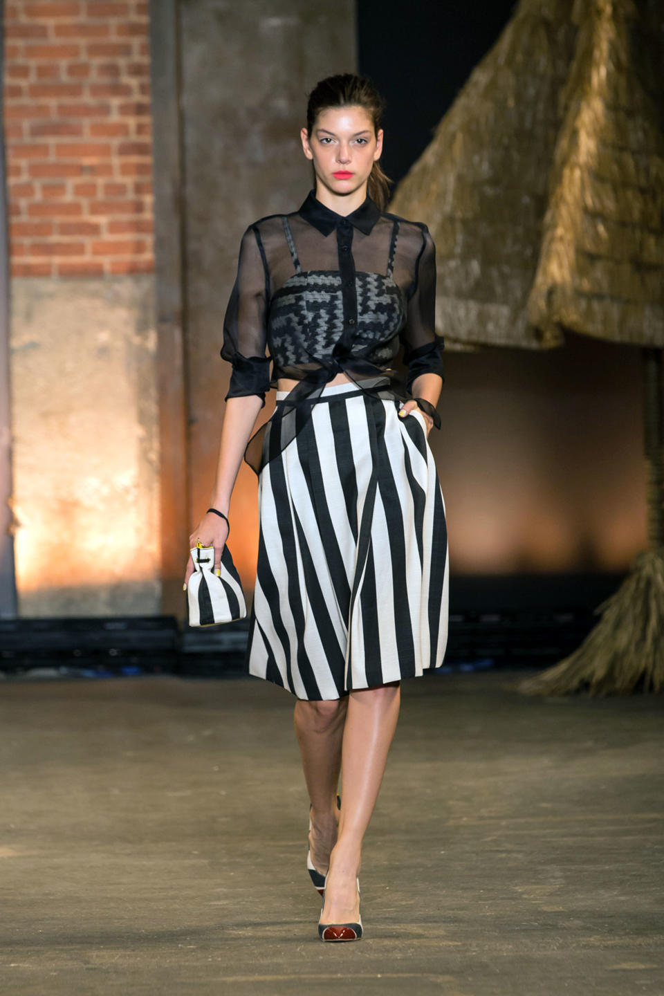 In this Saturday, Sept. 7, 2013, photo, provided by Christian Siriano, fashion from the Christian Siriano Spring 2014 collection is modeled during Fashion Week in New York. (AP Photo/Christian Siriano)