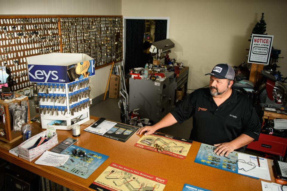 Roy Young behind the counter at Complete Lock & Key at 5478 Trade St. in Hope Mills.