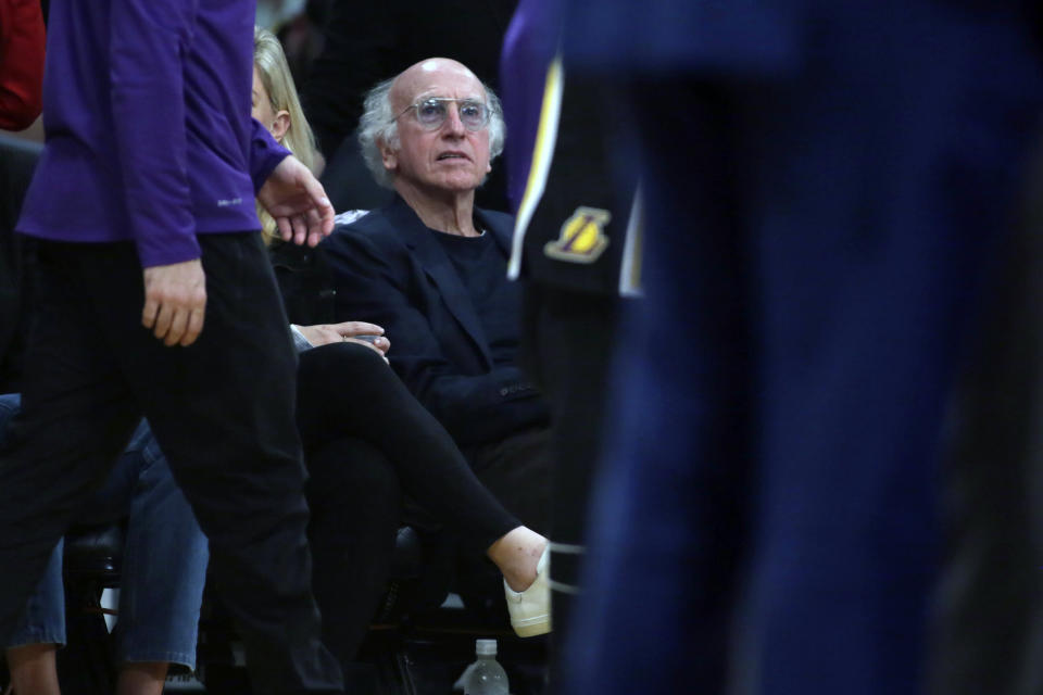 Larry David is a big Jets fan and had good draft advice for the team. (AP Photo/Alex Gallardo)