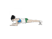 <p><strong>1/ </strong> Lie face down on the floor and prop yourself up on your forearms and toes, with your body forming a straight line.</p><p><strong>2/ </strong>Now contract your abs and your glutes as tightly as you can and hold. Make sure to breathe. </p>