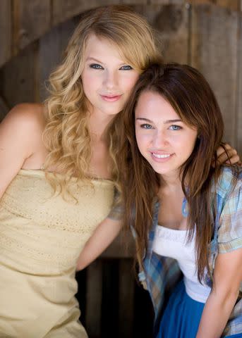 <p>Disney/Kobal/Shutterstock</p> Taylor Swift and Miley Cyrus