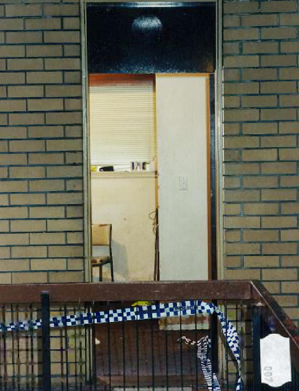 A supplied image shows the crime scene at the Esquire Motel where Richard Mladenich was fatally shot in St Kilda, Melbourne. 