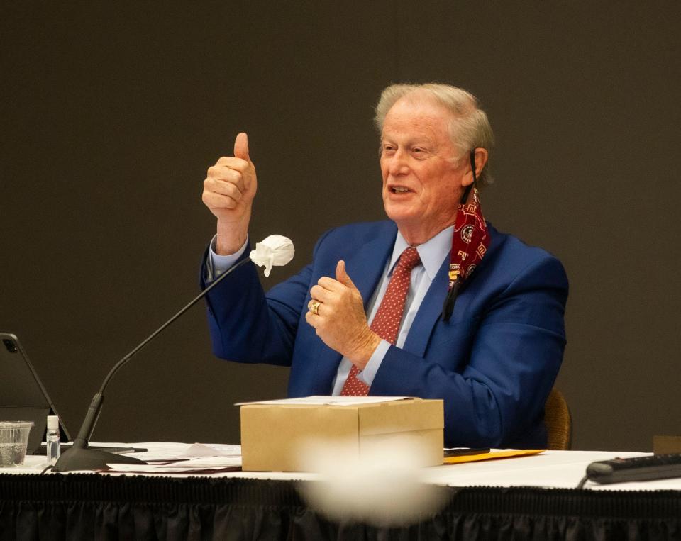 Florida State University President John Thrasher gave a thumbs up to the prognosis of he and his wife, Jean, after they were diagnosed with COVID-19.