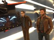 Hugh Jackman on the set of "X-Men: Days of Future Past"