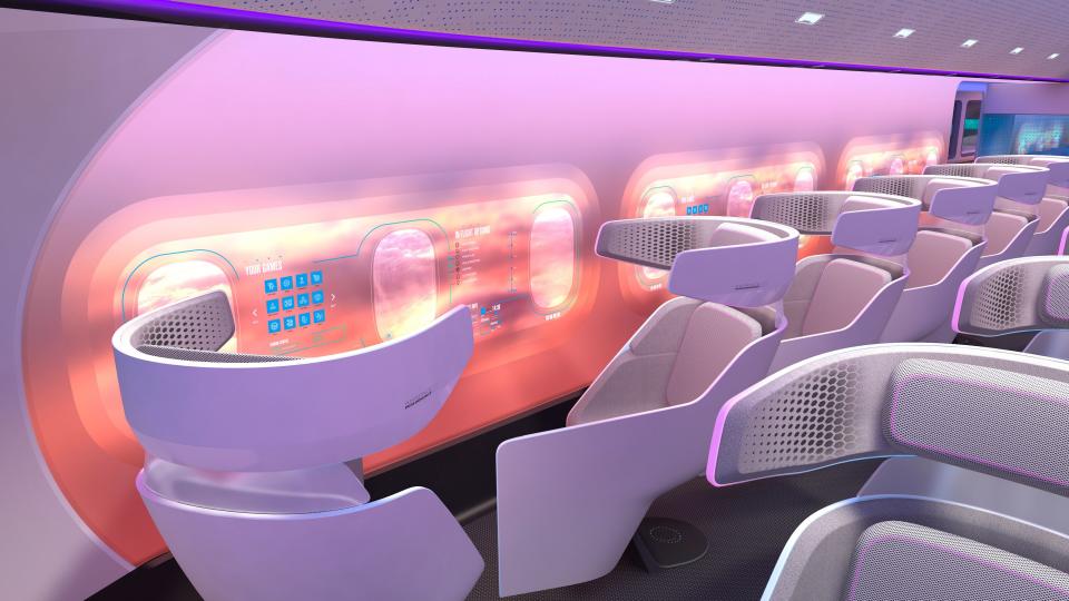 Interior del prototipo del avión Maveric de Airbus