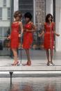 <p>Throughout the '60s, the group became one of Motown's biggest and most successful groups. Here, Mary Wilson, Florence Ballard, and Diana Ross perform in their classic matching outfits in their hometown of Detroit. </p>