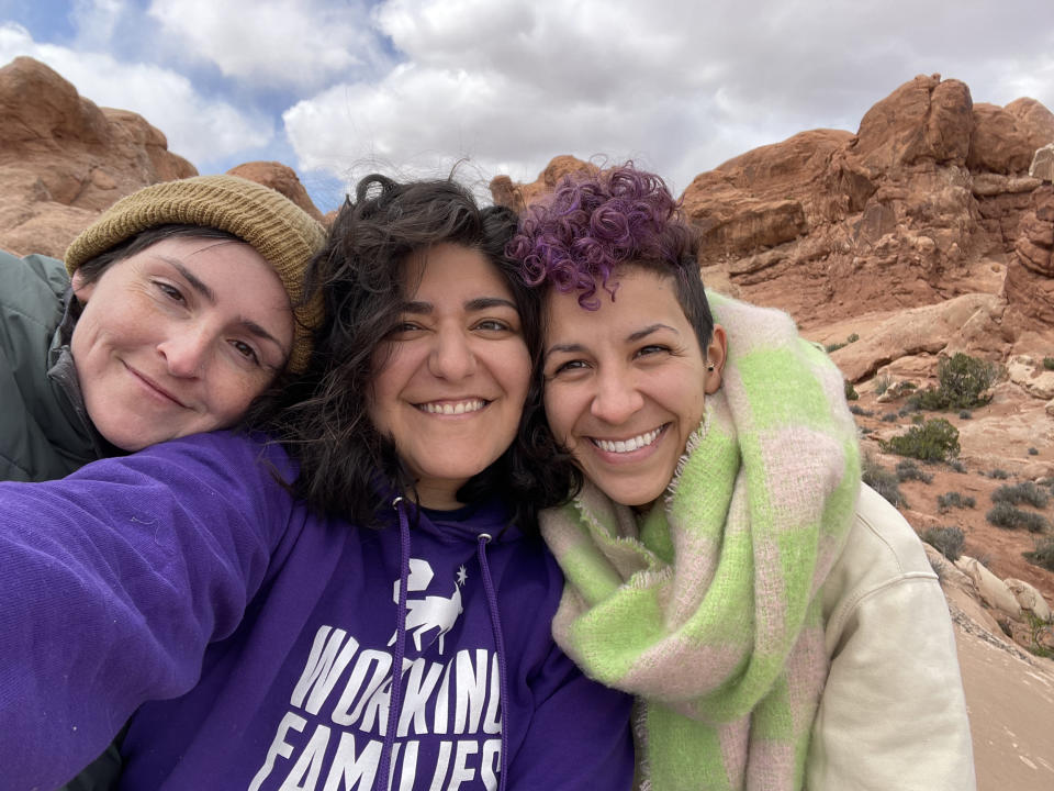 Kris Brown, Liliana Bakhtiari, and Sarah Al-Khayyal (Courtesy Kris Brown)