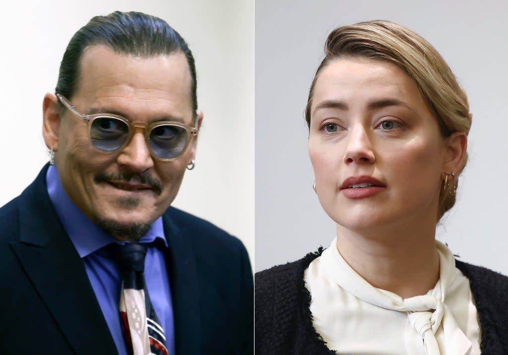 The couple’s age gap was raised by the media well before Depp announced he was suing Heard (AP)