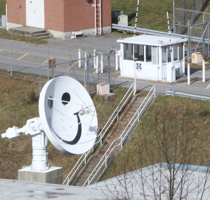 Radio telescopes look skyward at the Pisgah Astronomical Research Institute (PARI) north of Rosman.