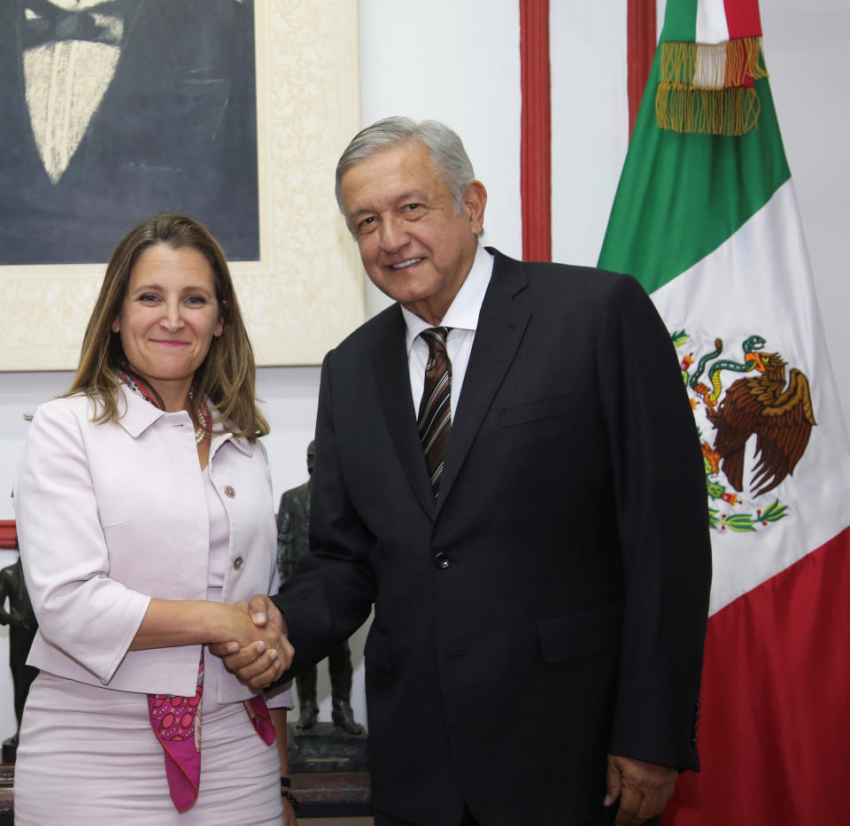 FOTOS: AMLO y Chrystia Freeland acaparan reflectores en México