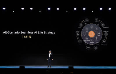Huawei CBG CEO Richard Yu presents 1+8+N strategy at virtual launch event in Barcelona