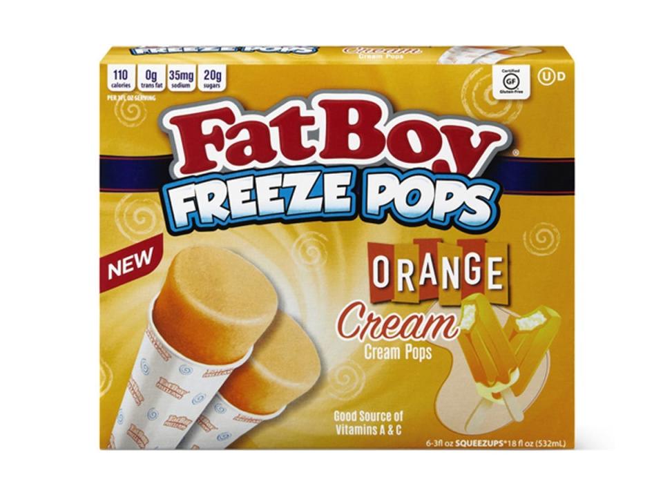 orange box of FatBoy orange cream pops from Aldi