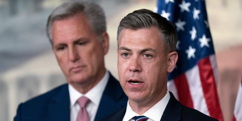 Rep. Jim Banks with Kevin McCarthy