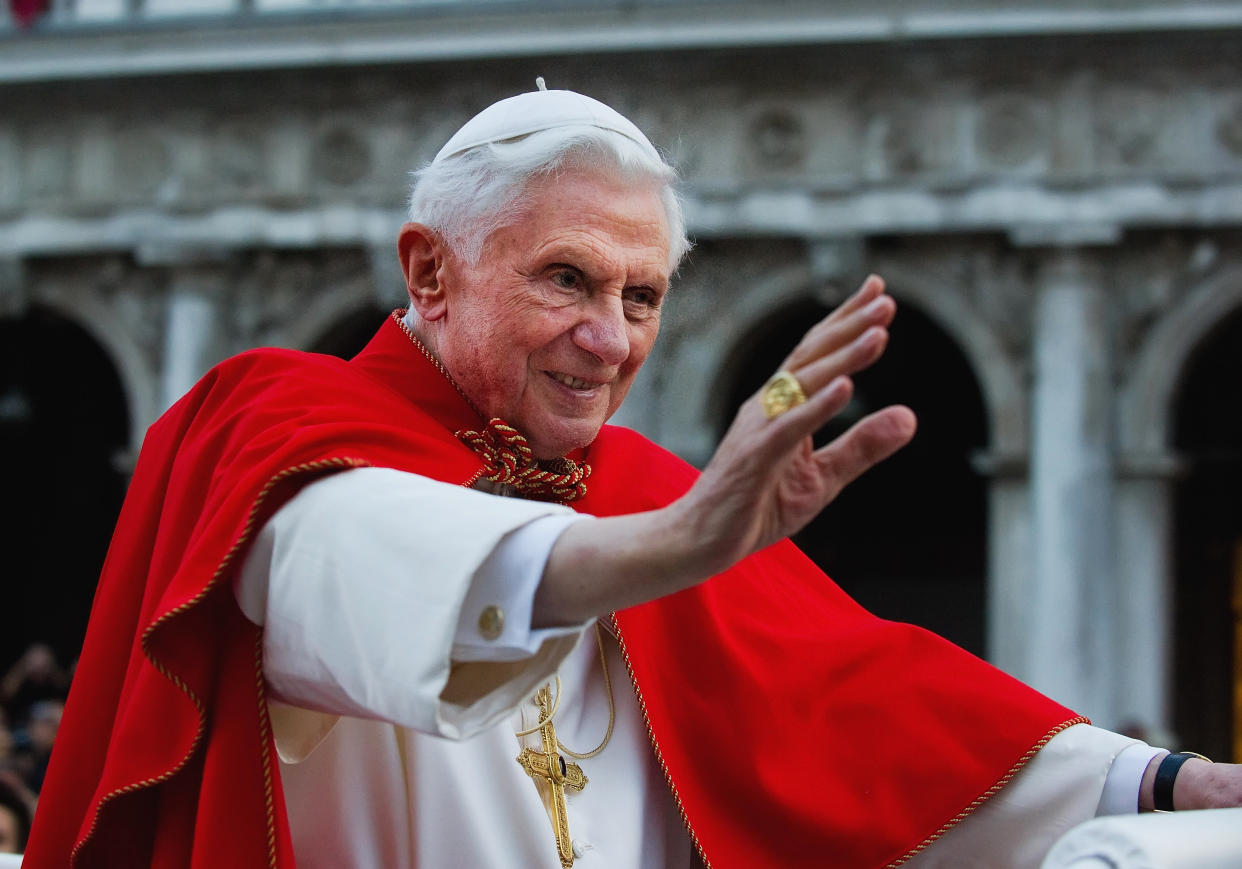 Pope Benedict XVI is visiting Venice until May 8, some 26 years after his predecessor Pope John Paul II last visited the city.   (Marco Secchi / Getty Images file)