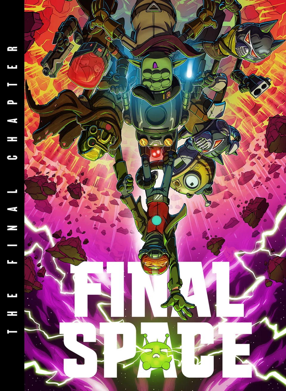 The cover for Final Space: The Final Chapter showing lots of characters from the series.