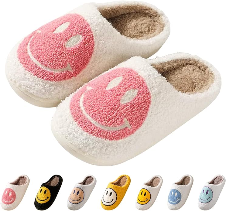 smiley face slippers