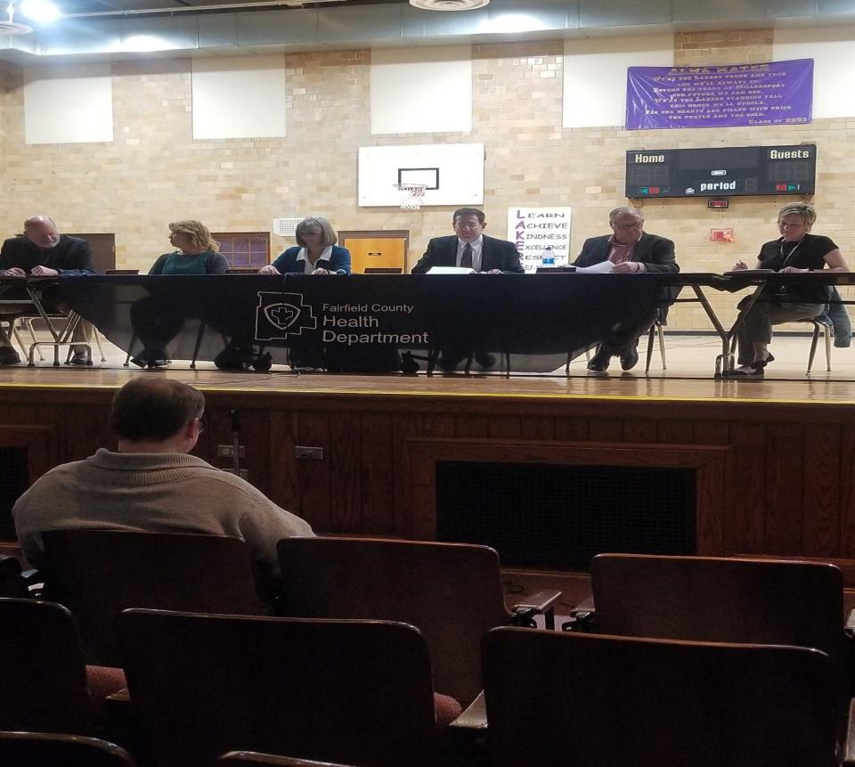 The Fairfield County Board of Health held a meeting March 8 in the Millersport Schools District Auditorium.