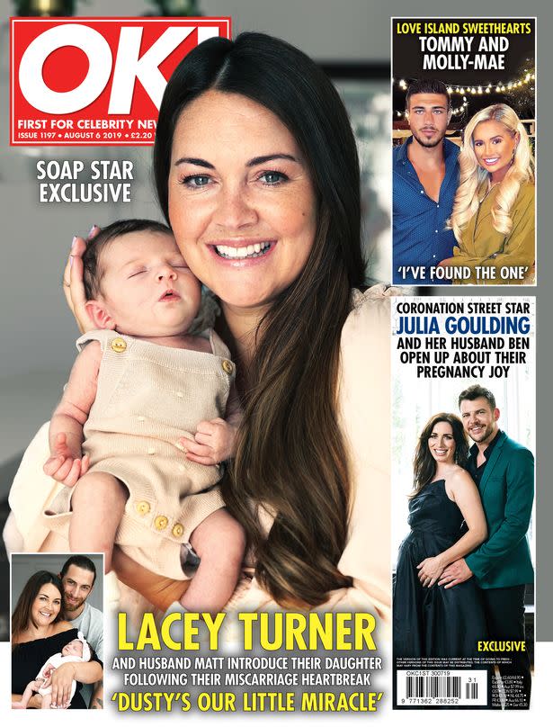 Lacey Turner reveals her new baby girl (Credit: OK! magazine)