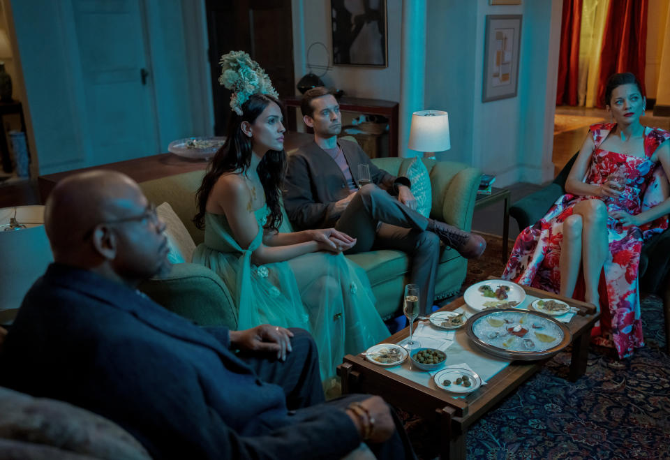 From left: Forest Whitaker, Eiza González, Tobey Maguire and Marion Cotillard in <i>Extrapolations</i><span class="copyright">Apple TV+</span>