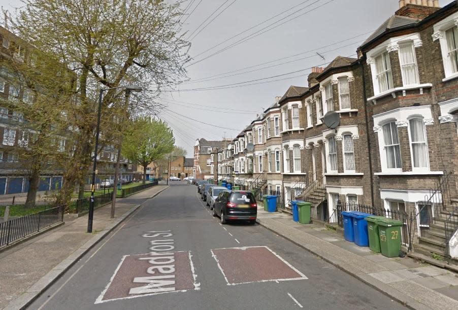 Mr Amer was working at a property in Madron Street, Walworth (pictured) when he was stabbed 30 times, and later pronounced dead at the scene. (Google)