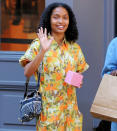 <p>Yara Shahidi is the picture of summer style on Aug. 15 while shopping with her mom (not pictured) in N.Y.C. </p>