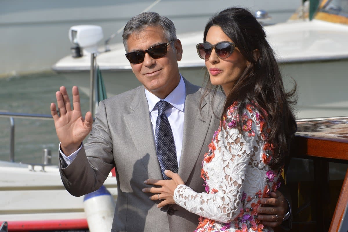 Actor George Clooney and his wife lawyer Amal  (AFP/Getty Images)