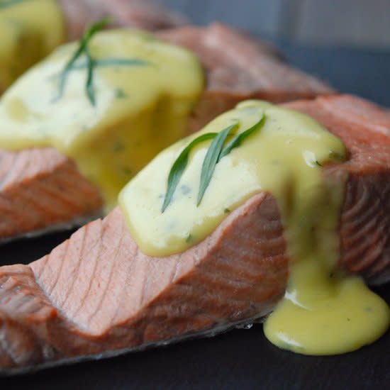 Poached Salmon with No-Fail Hollandaise