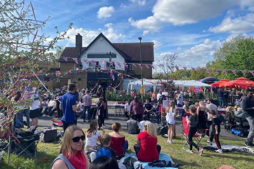 King's Coronation party at the Jack and Jill pub