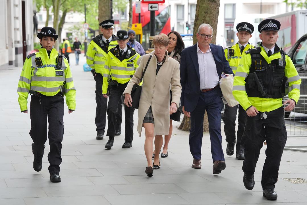 Former Post Office boss Paula Vennells arrives to give her second day of evidence to the Post Office Horizon IT inquiry at Aldwych House, central London. Picture date: Thursday May 23, 2024.