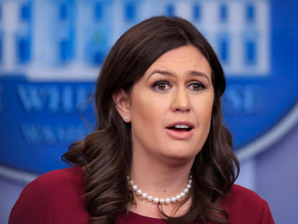 Sarah Sanders spielt Trump-Tweet runter. (Bild-Copyright: Manuel Balce Ceneta/AP Photo)