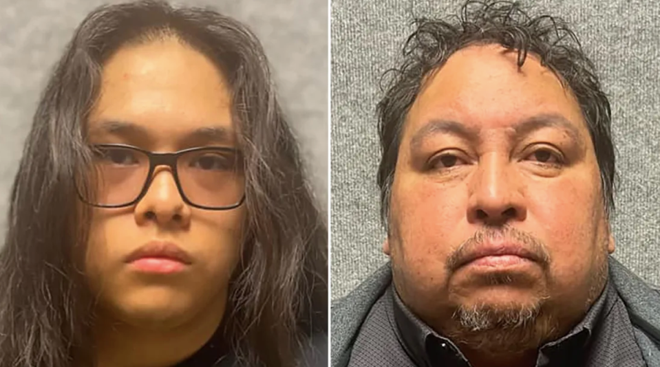 Christopher Preciado, 19, and Ramon Preciado, 53, arrested and charged in the murders of Savanah Soto and her husband (San Antonio Police Department)