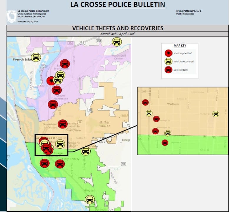 La Crosse police seeing increase in vehicle break-ins and thefts