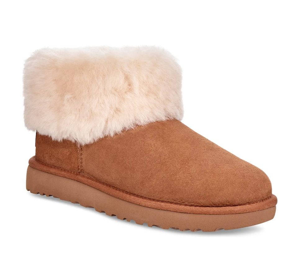 UGG Classic Mini Fluff Genuine Shearling Bootie. Image via Ugg.