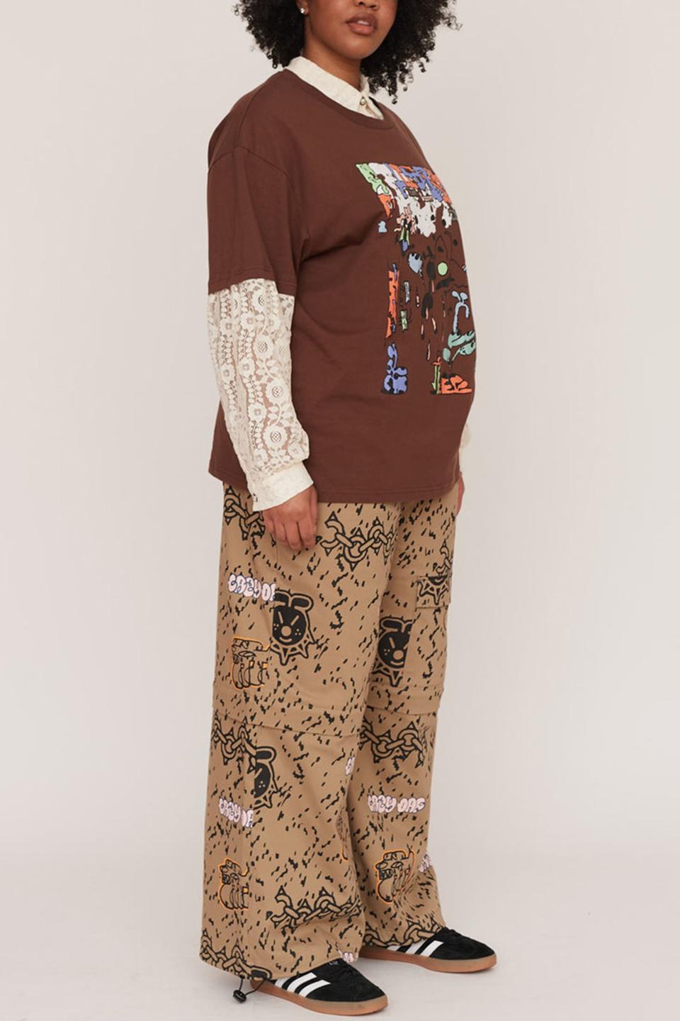 <p><a href="https://www.lazyoaf.com/products/zip-off-camouflage-pants" rel="nofollow noopener" target="_blank" data-ylk="slk:Shop Now;elm:context_link;itc:0;sec:content-canvas" class="link ">Shop Now</a></p><p>Zip Off Camouflage Pants</p><p>£115.00</p><p>lazyoaf.com</p><span class="copyright">Courtesty</span>