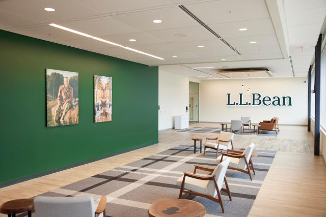 The new lobby at at L.L. Bean’s home office.