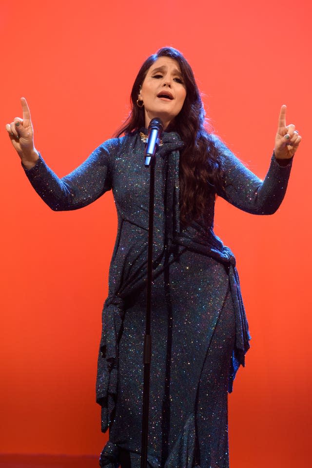 Jessie Ware performs during filming for the Graham Norton Show 