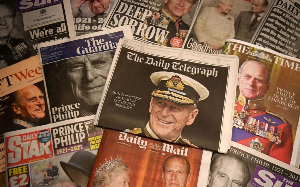 The UK's media coverage of the death of Prince Philip - Andy Rain/ EPA-EFE/Shutterstock