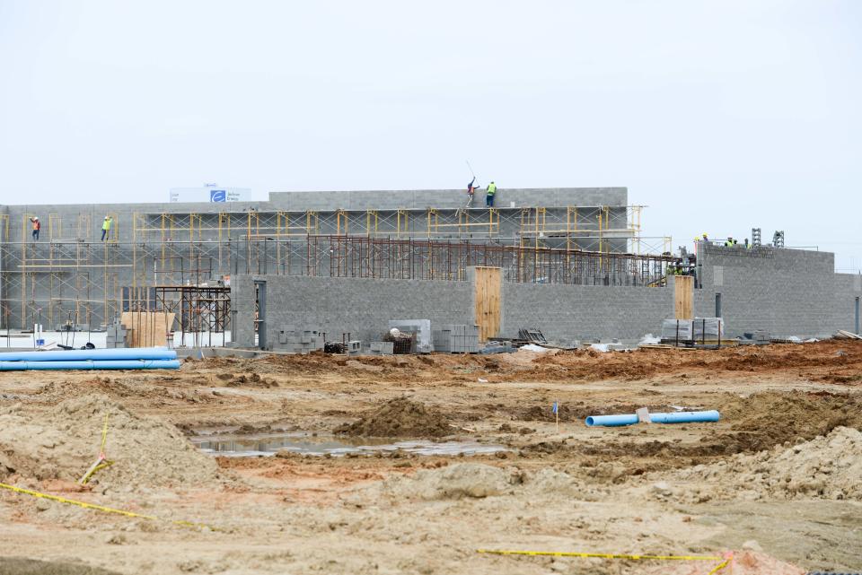 Construction on the newly announced Amazon Last Mile Delivery Facility located off of Highway 223 and Lager Lane is underway in Jackson, Tenn. on Thursday, March 7, 2024.