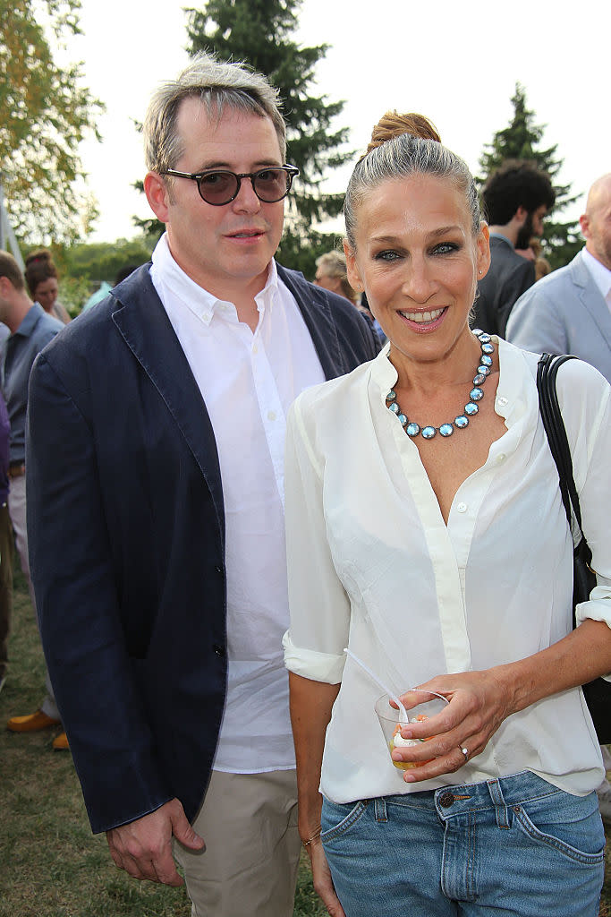 Matthew Broderick and Sarah Jessica Parker in 2015, Bridgehampton, Hamptons, celebrity style, fashion