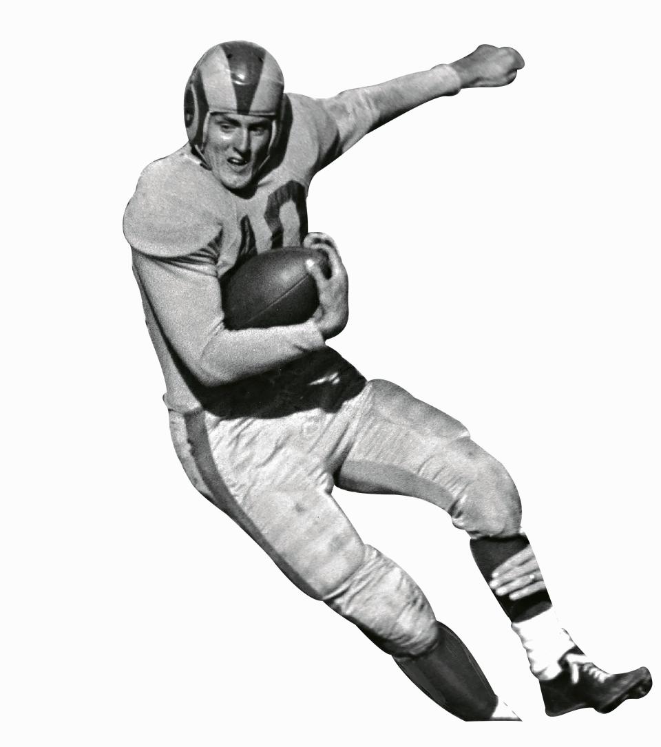 Elroy "Crazy Legs" Hirch had seven receiving touchdowns against the Lions, fourth among Hall of Fame wide receivers.