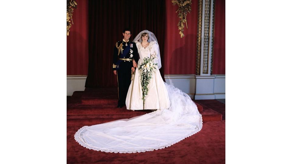 King Charles and Princess Diana's wedding portrait