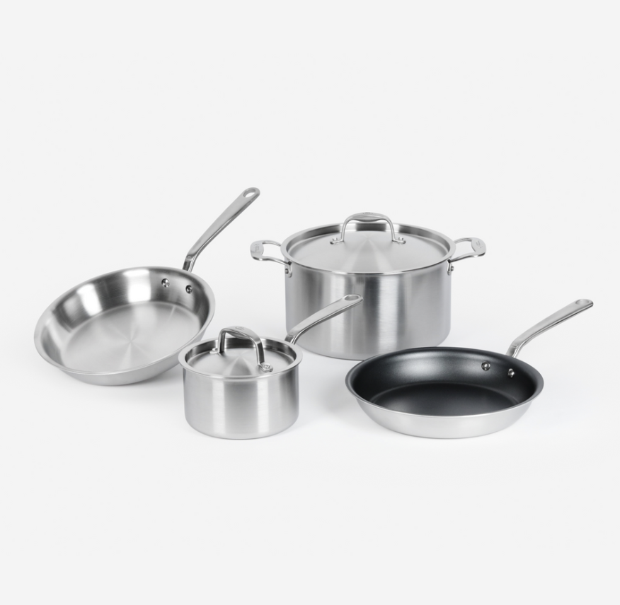 Starter Stainless Steel 3-Piece Cookware Kit