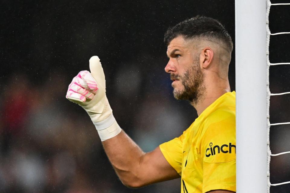 Goalkeeper Fraser Forster will remain at Tottenham until the summer of 2025 (AFP via Getty Images)