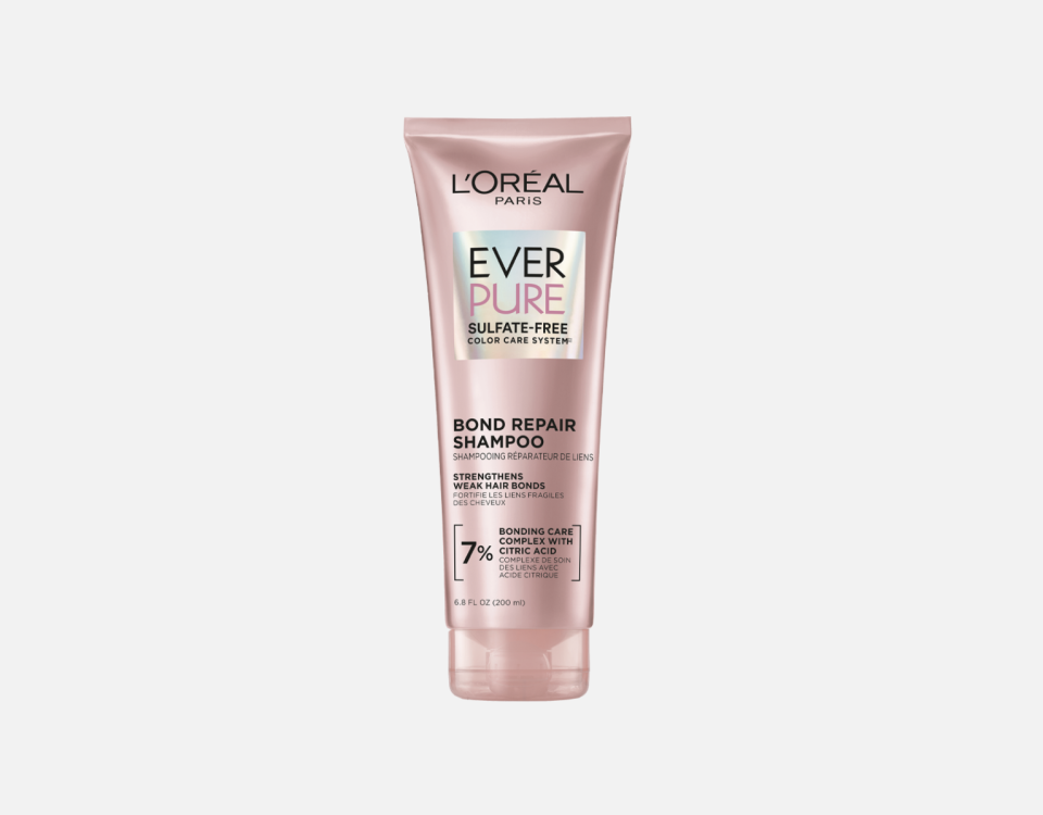 <p><a href="https://www.lorealparisusa.com/hair-care-hair-style/shampoo/sulfate-free-bond-strengthening-color-care-shampoo" rel="nofollow noopener" target="_blank" data-ylk="slk:Shop Now;elm:context_link;itc:0;sec:content-canvas" class="link ">Shop Now</a></p><p>Sulfate Free Bond Repair Shampoo with Citric Acid</p><p>lorealparisusa.com</p><p>$9.99</p><span class="copyright">lorealparisusa.com</span>